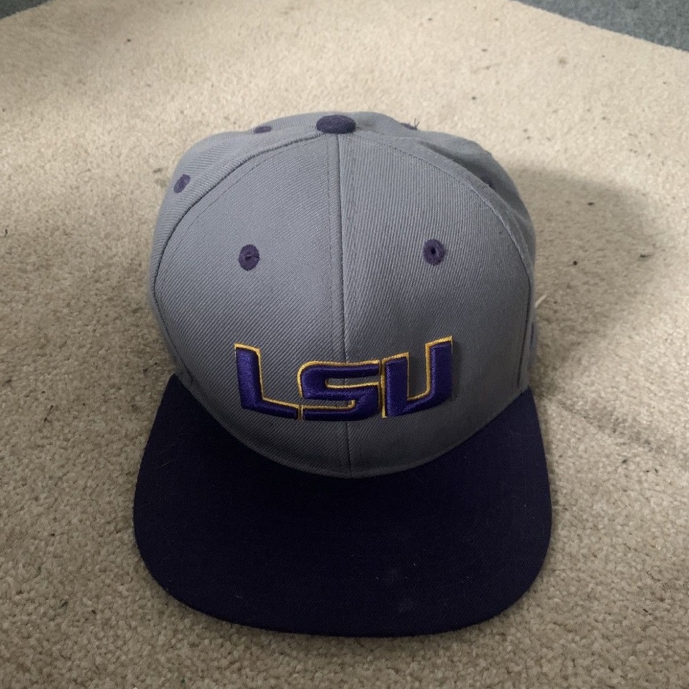 Zephyr Gray and Purple LSU Hat